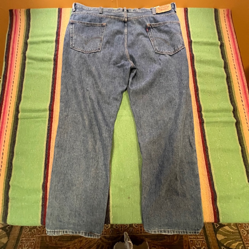 Levis 550 Jeans Mens 44x30 Blue Relaxed Fit Medium Wash Denim 550-0216